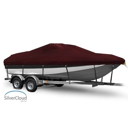 Eevelle Boat Cover DECK BOAT Walk Thru Windshield Inboard Fits 20ft 6in L up to 102in W Burgundy SCDKWT20102-BRG